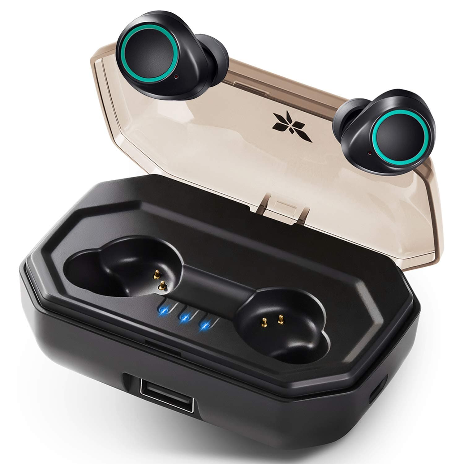 Axloie Wireless Headphones, Bluetooth 5.0 Wireless Headphones 130H Playtime in-Ear Earbuds Built-in Mic CVC 8.0 Noise Cancelling TWS IP65 Waterproof for Sport Runing Gym Workout