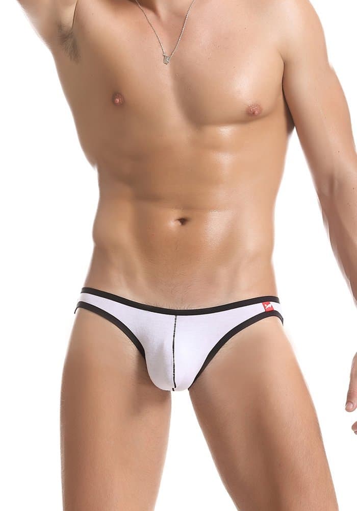 DLSUNDI Mens Underwear Cotton Middle Line Bikini Tanga Briefs Hipster Shorts