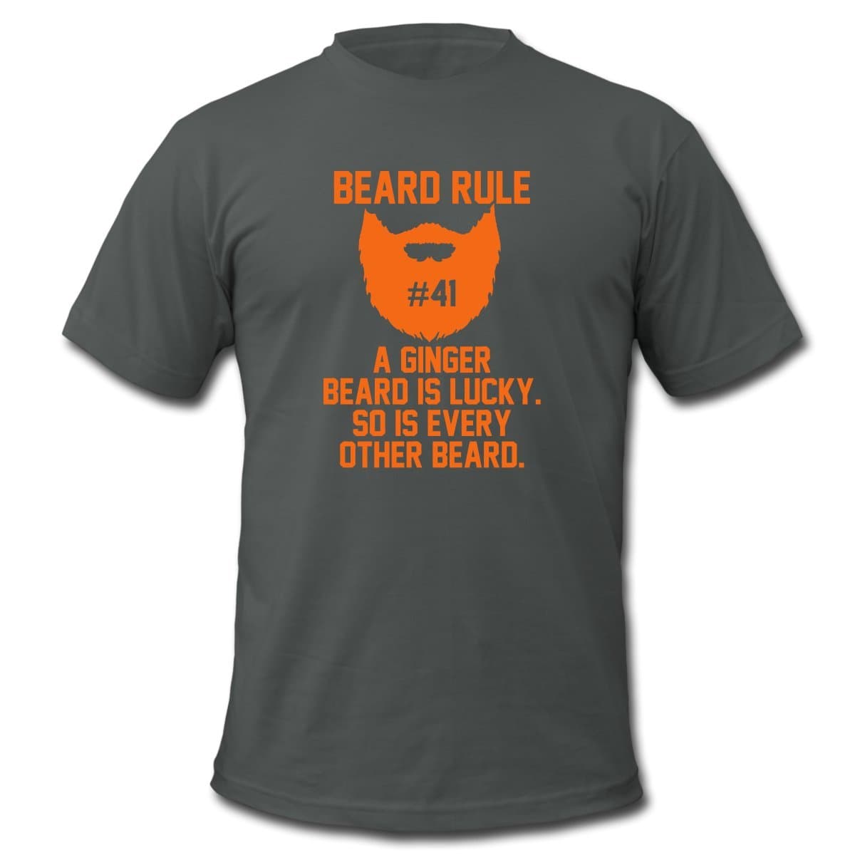 Beard Rule #41 Men's T-Shirt by American Apparel by Spreadshirt, XL, asphalt