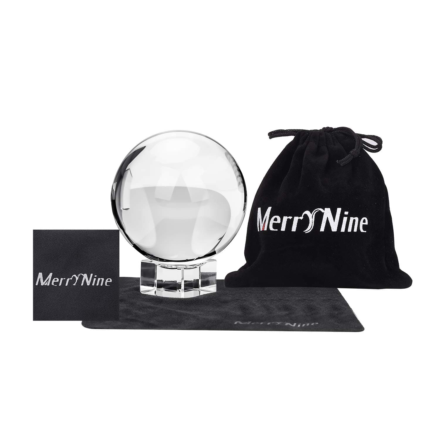 MerryNine K9 Crystal Ball with stand for Photography crystal sphere Lens Photo Ball(90mm/3.54")