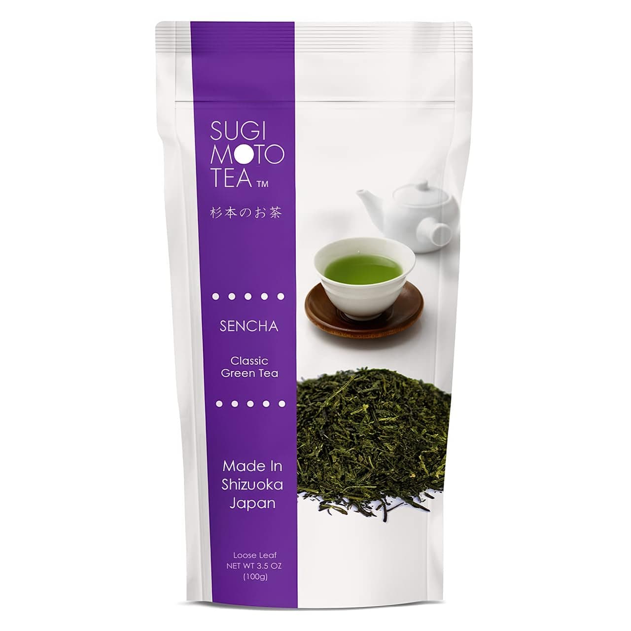 SUGIMOTO TEA Japanese Sencha Fukamushi Green Tea Loose Leaf 3.5 oz (100 g)
