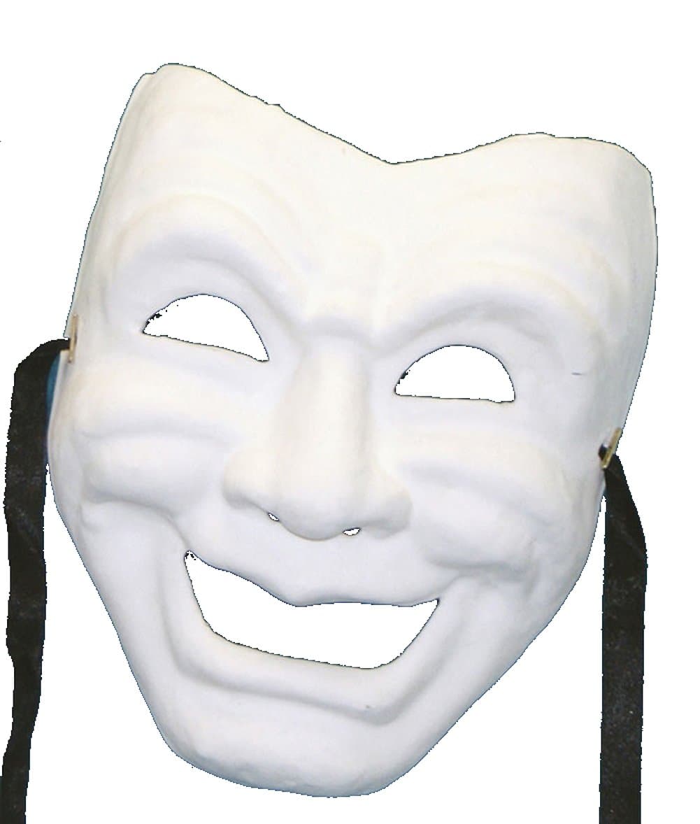 B80373 Paper Mache Mardi Gras Comedy Mask