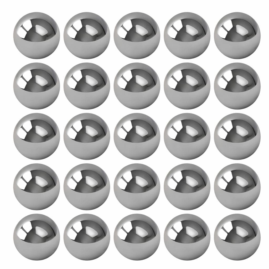 BC Precision 1/2” Chrome Steel Bearing Balls G25 (0.50”), AISI 52100, Precision Hardened Steel Balls for Bearings & Industrial Applications – 25 Pack