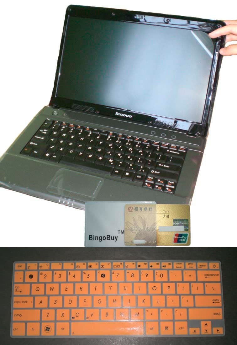 US Layout Keyboard Skin Cover +13.3'' Anti Glare Screen Protector for ASUS TX300 Taichi 31 UX31E UX31A UX32A UX32VD UX301LA UX302LG UX303LA UX303LN UX305LB UX305FA UX305LA Q302LA (semi-Orange)