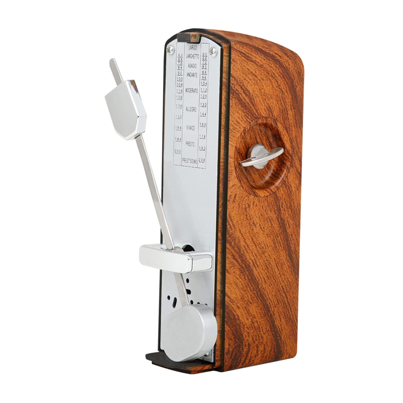 YIJU Mini Metronome Portable Guitar Metronome Precision Tempo High Accuracy Universal Mechanical Metronome, Brown