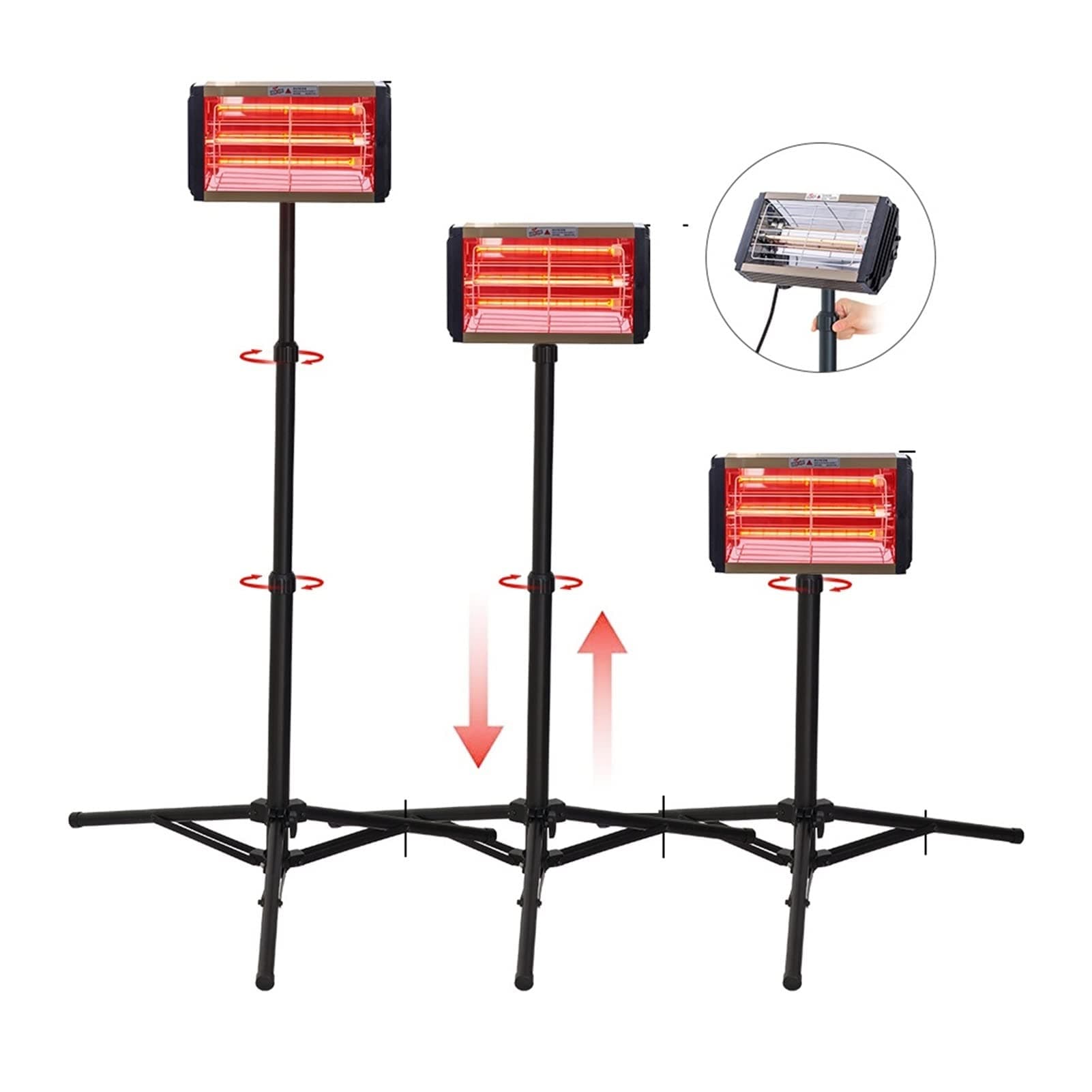 EODUDO-S Paint Dryer 1000W Infrared Paint Lamp With Stand Shortwave Heater Baking Lamp Light Liftable Car Body Paint Drying Lamp Auto Parts Repair Tool Paint Heating Light Spray Booth (Color : UK)