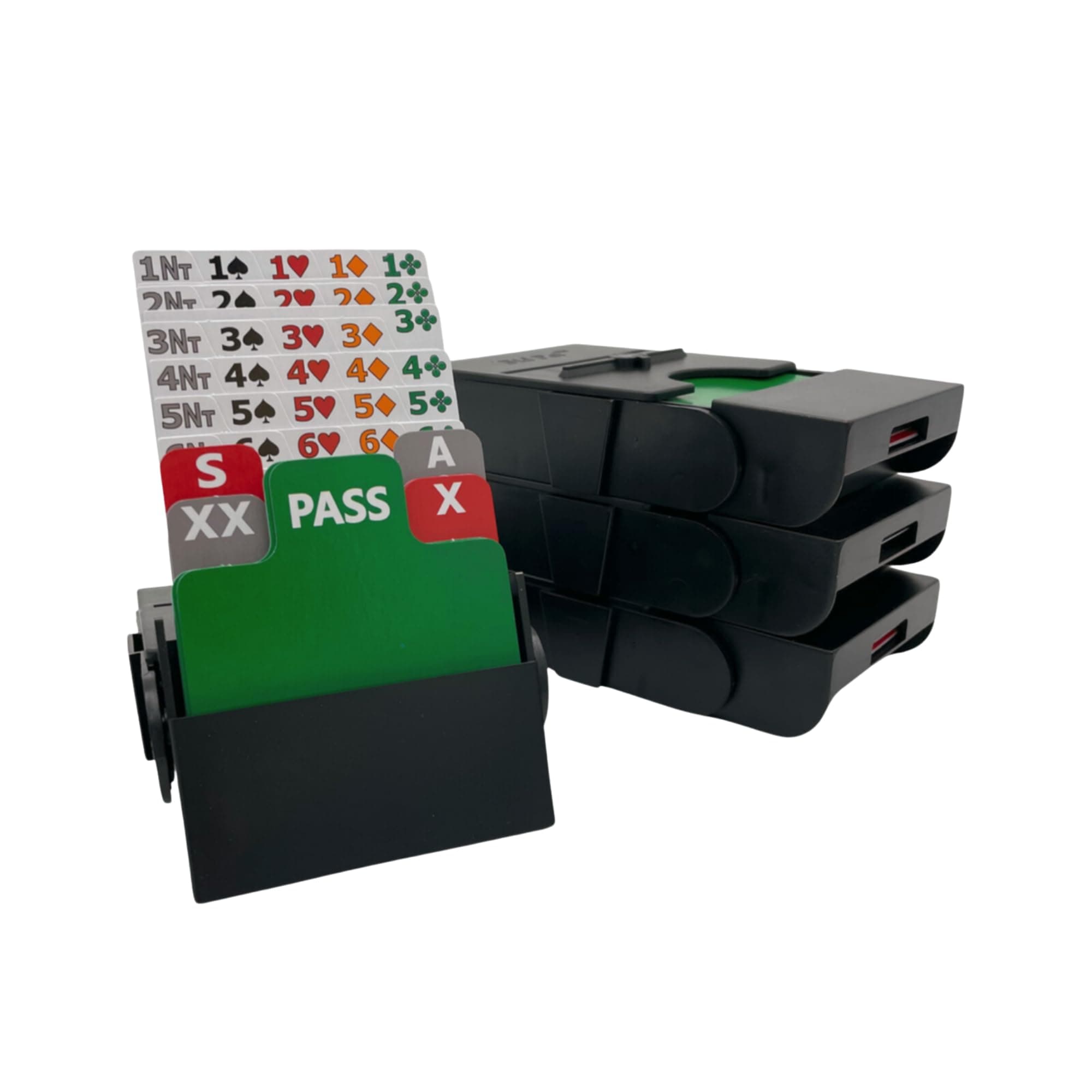 Baron Barclay Bid Pal – Bridge Bidding Devices for The Card Game Bridge – Set of 4 (Black)