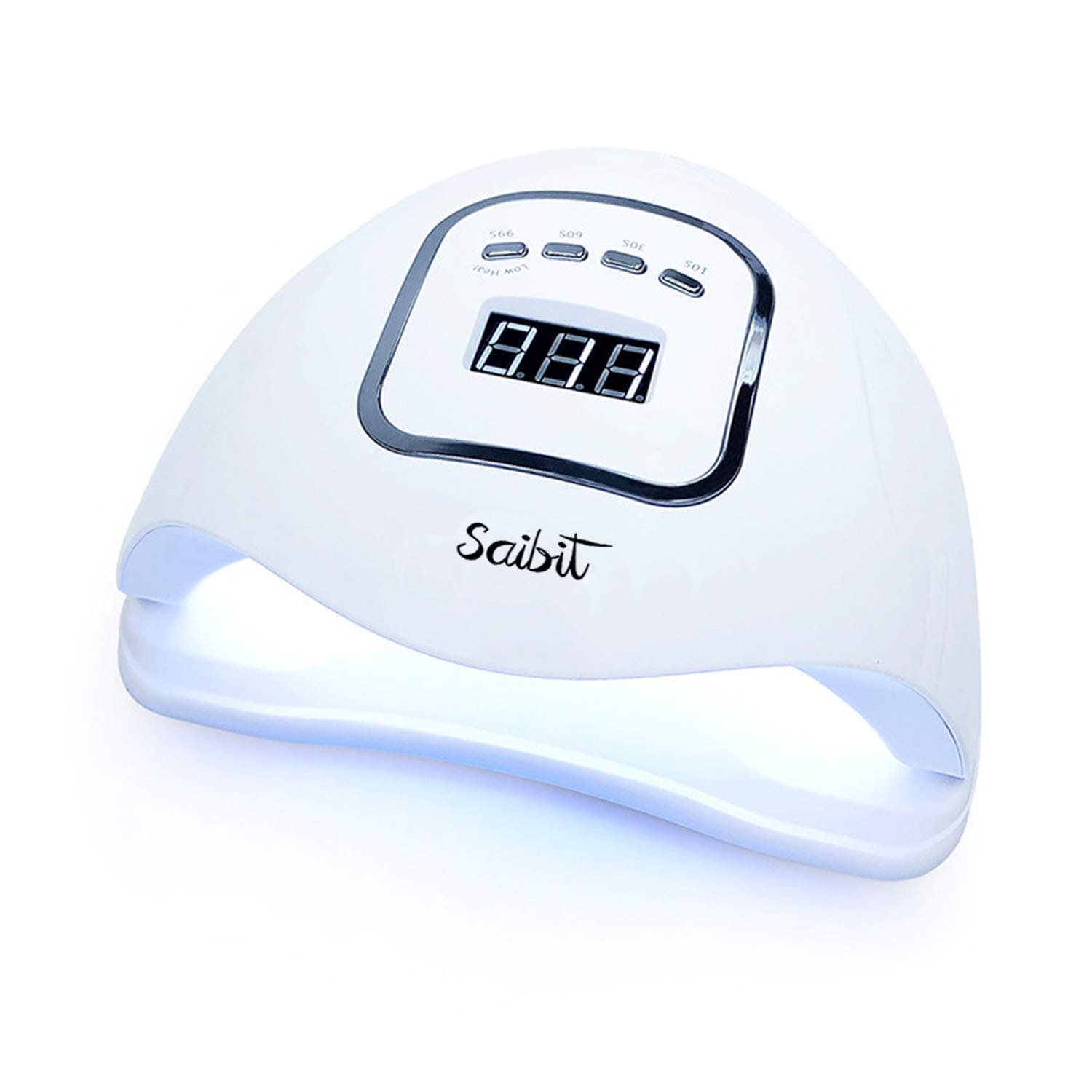 Nail Dryer, Saibit Professional 120W UV Lamp LED Nail Dryer Fast Curing Lamp for Gel Nail Polish and Toe Nail Curing with Automatic Sensor (White) (Oval) (White)