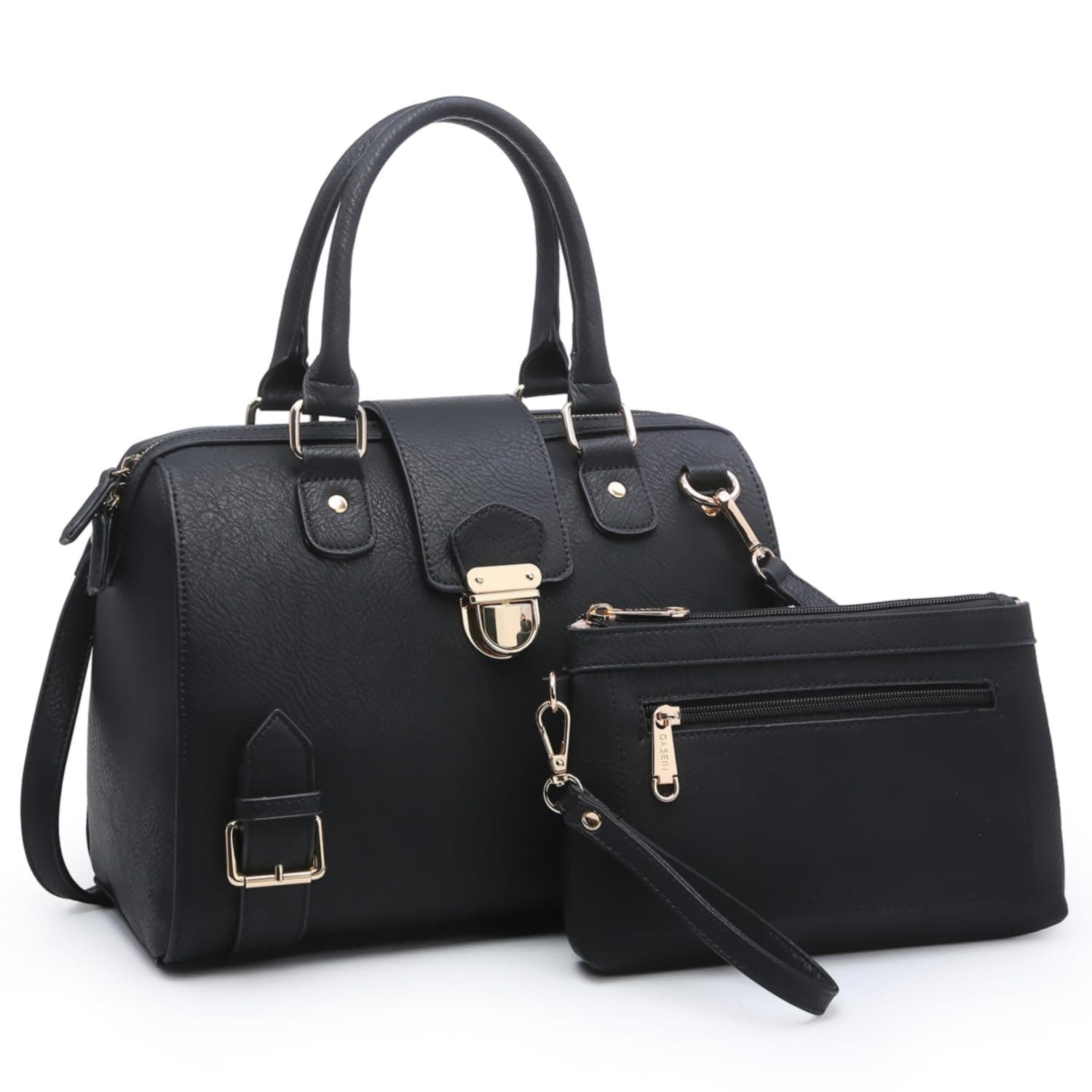 Women Barrel Handbags Fashion Satchel Bags Top Handle Shoulder Purses Vegan Leather Work Tote