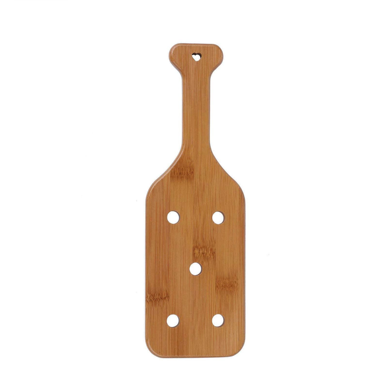 BATTIFE 12inch Bamboo Paddle - Lightweight Durability Smooth Wooden Paddle with Airflow Holes Unfinished Wooden Paddle