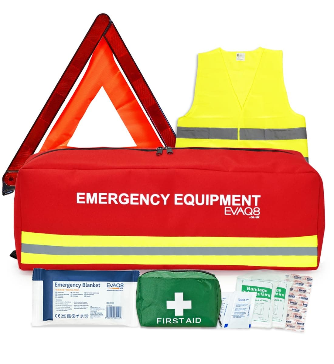 EVAQ8 Essential Car Safety kit with Warning Triangle