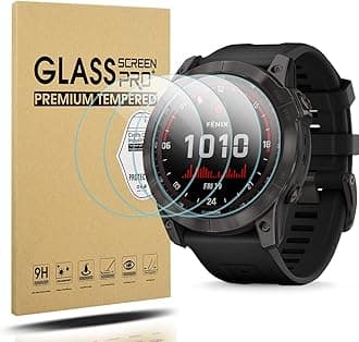 Suoman 4-Pack Screen Protector for Garmin Fenix 8 51mm/ for Garmin Fenix 7X 51mm, [Anti-Scratch] 2.5D 9H Hardness Ultra-Thin Tempered Glass Screen Protective Film