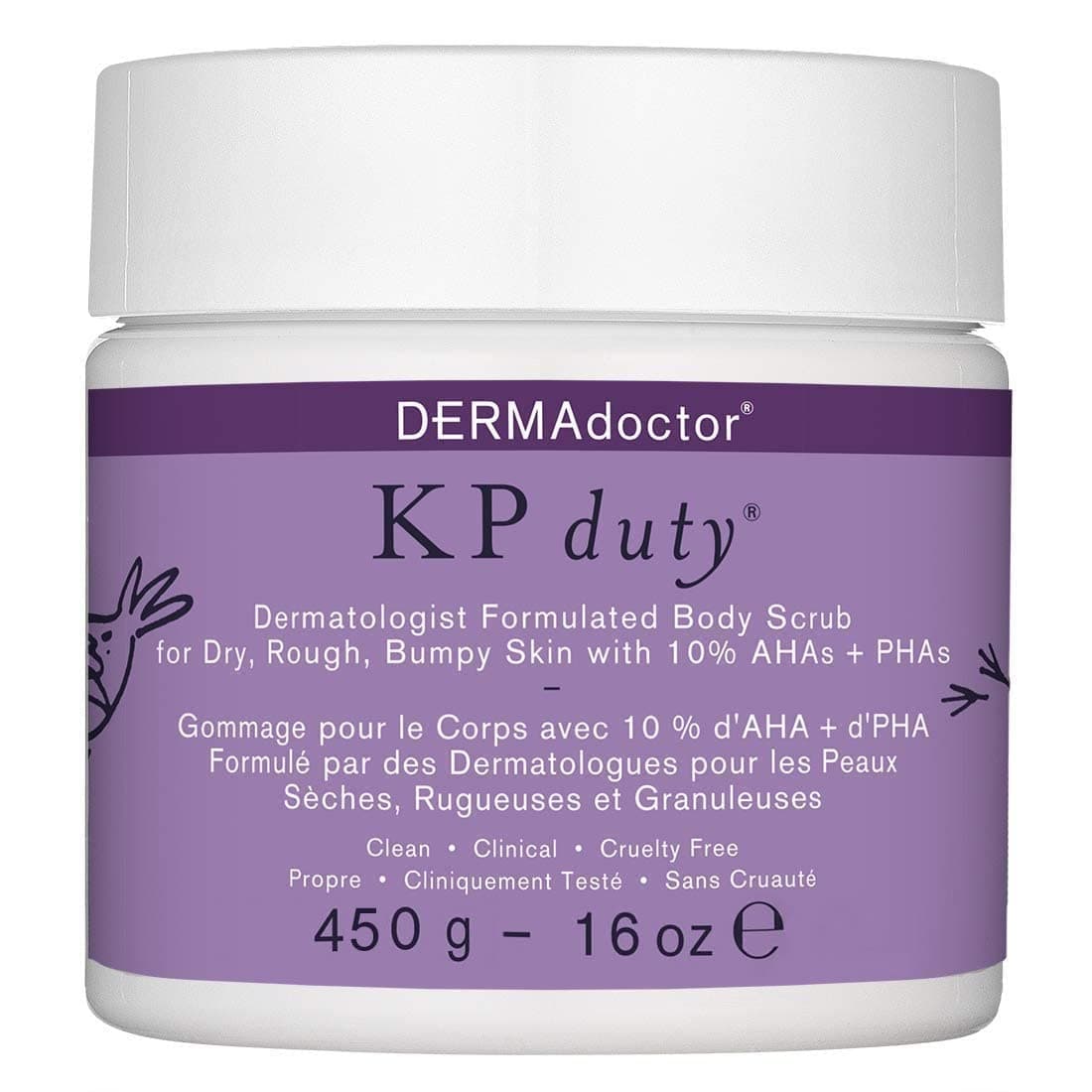DERMAdoctor KP Duty Body Scrub with Chemical + Physical Exfoliation 16 oz