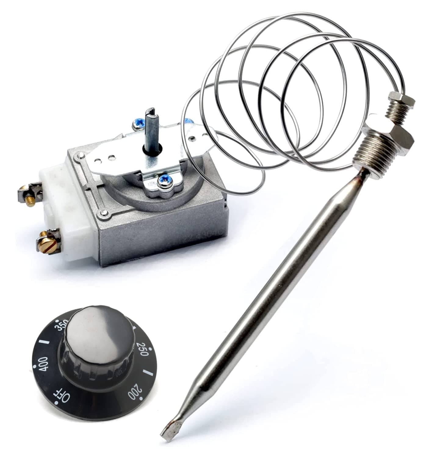 1175 Thermostat RX-1-36, 60125401 for Fryer 1/4" Mpt Stuff Box Compatible with Pitco 60125401 fit for Royal Range 3113, Deep Fryer Thermostat 200-400F