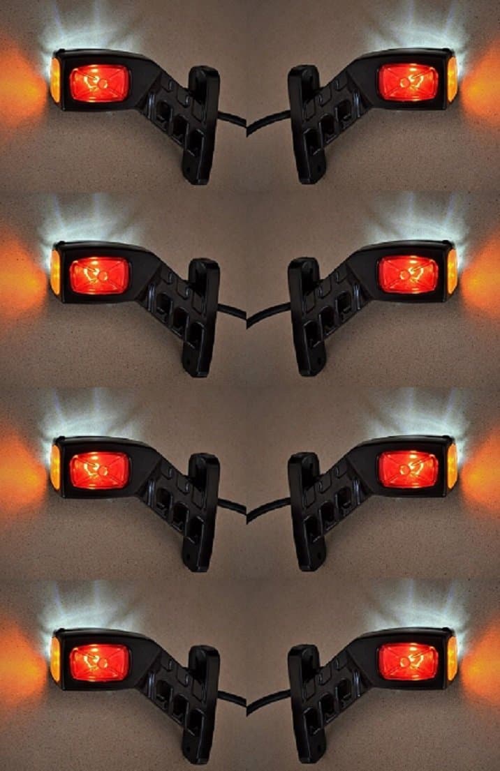 VNVIS 8x 12V/24V Side outline board end marker LED lights truck trailer chassis tipper caravan camper red white orange