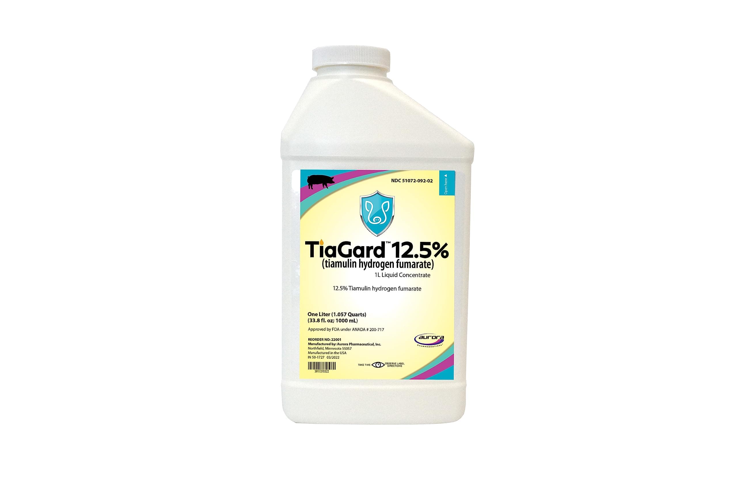 TiaGard 12.5% Liquid Concentrate, Generic for Denagard, 1L, One Liter