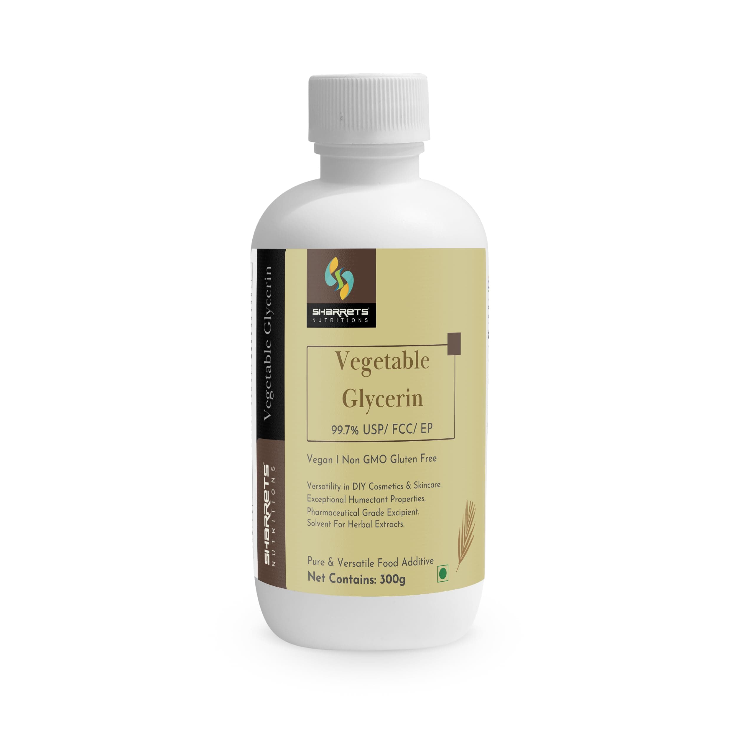 Sharrets Vegetable Glycerin 300g, Pure. USP, Food-Grade, Versatile