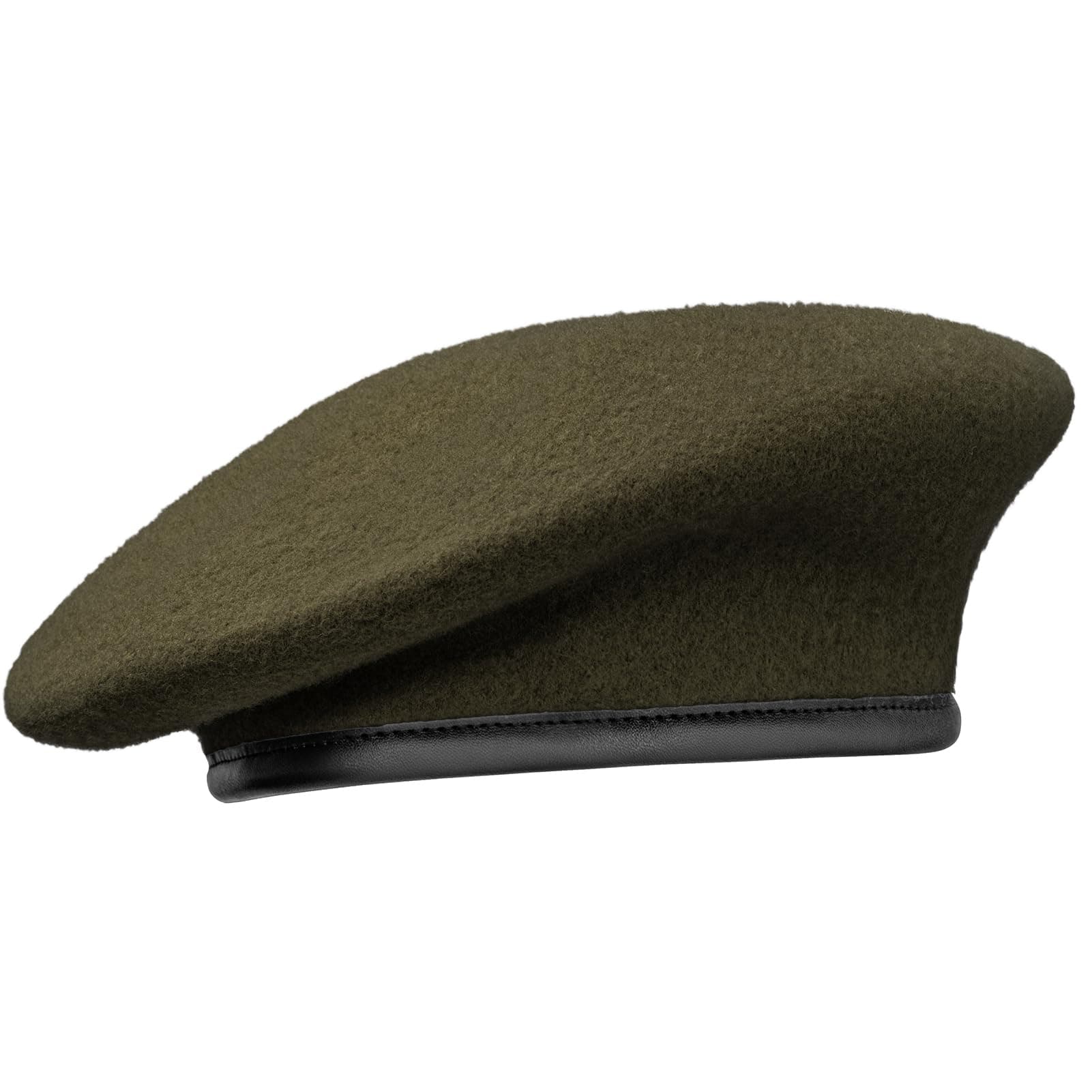 Gajaous British Military Berets with Leather Sweatband, Adjustbale Army Wool Beret for Men & Women