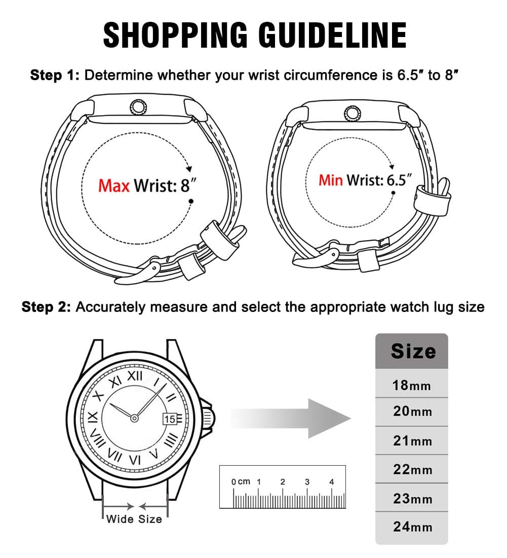 Ritche Christmas Gift Quick Release Leather Watch Bands Genuine Watch Straps for Men Women Top Grain Leather Watch Strap, White Elephant Gifts, Stocking Stuffers for Men, Father's Day gifts