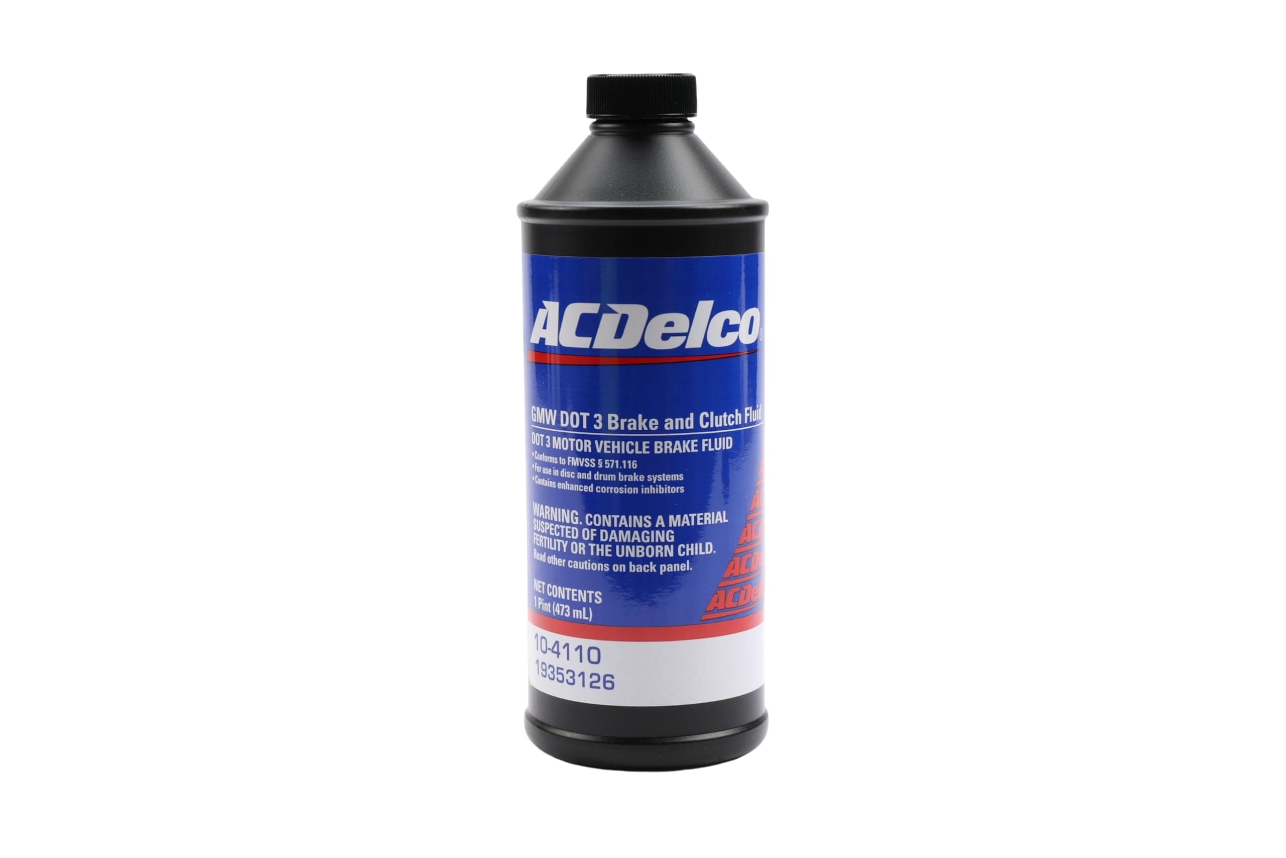 ACDelco GM Original Equipment 10-4110 DOT 3 Hydraulic Brake Fluid for Car - 16 oz