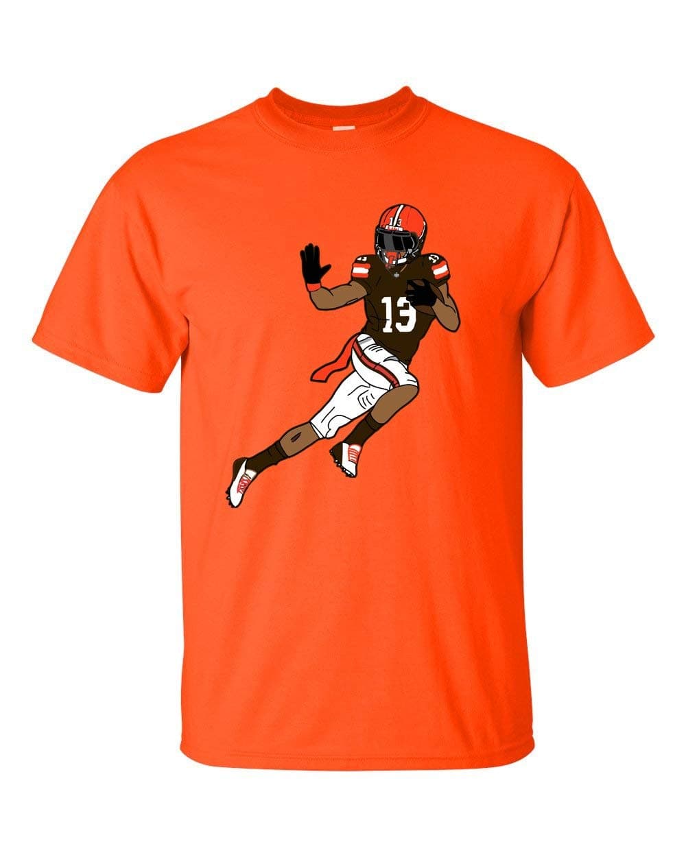 OBJ Odell Beckham Jr Brown T Shirt Football Graphic T Shirt Cleveland Football Fan