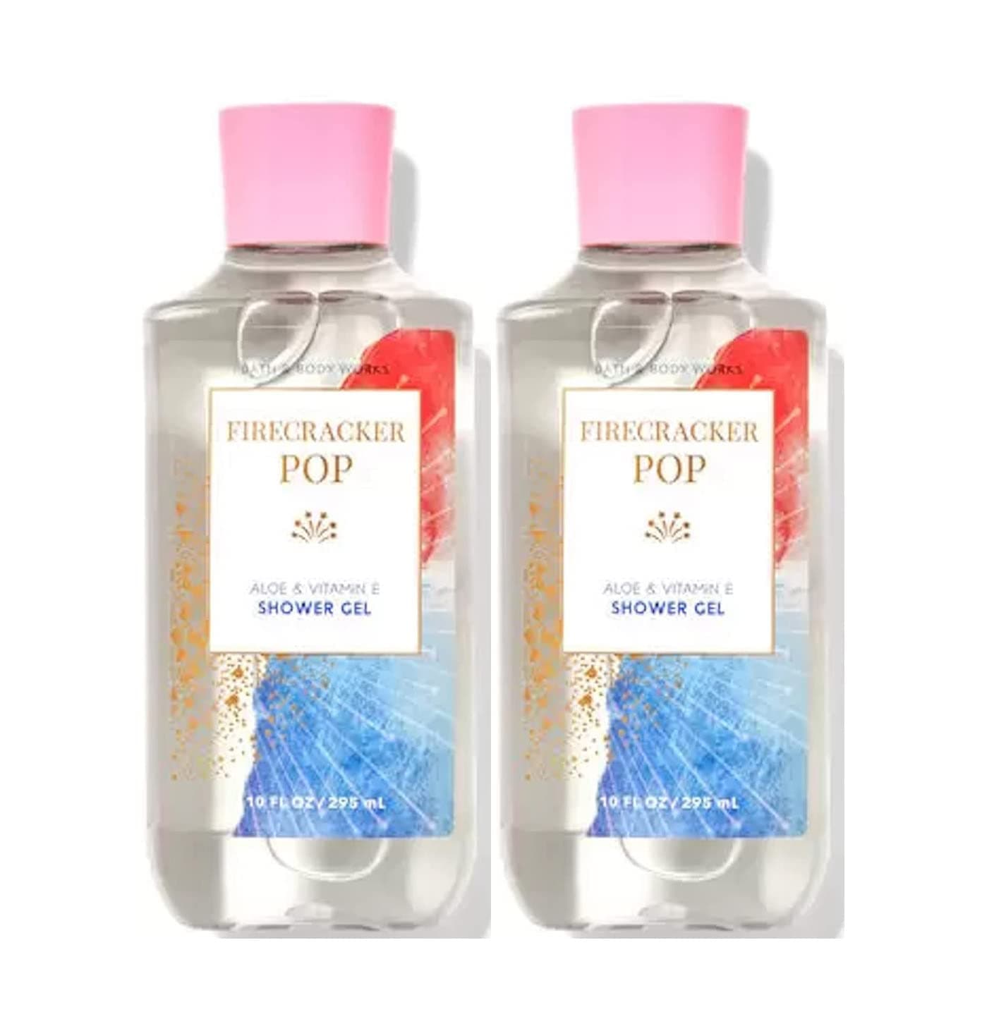 Bath & Body Works and Firecracker Pop Shower Gel Gift Sets For Women 10 Oz 2 Pack (Firecracker Pop)