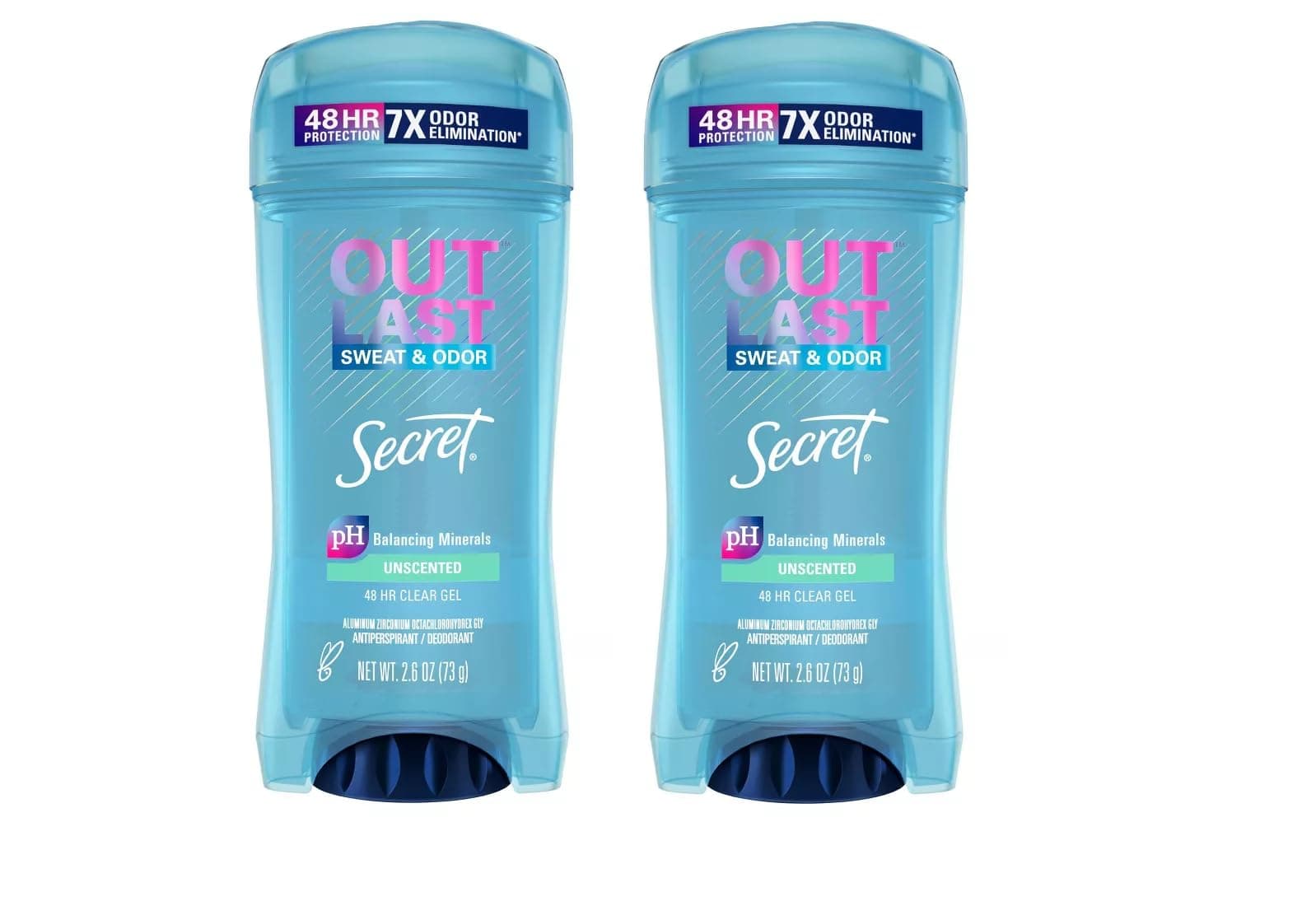 Secret Outlast Outlast XTEND Clear Gel Antiperspirant & Deodorant, Odourless, 74 ml (Pack of 2)