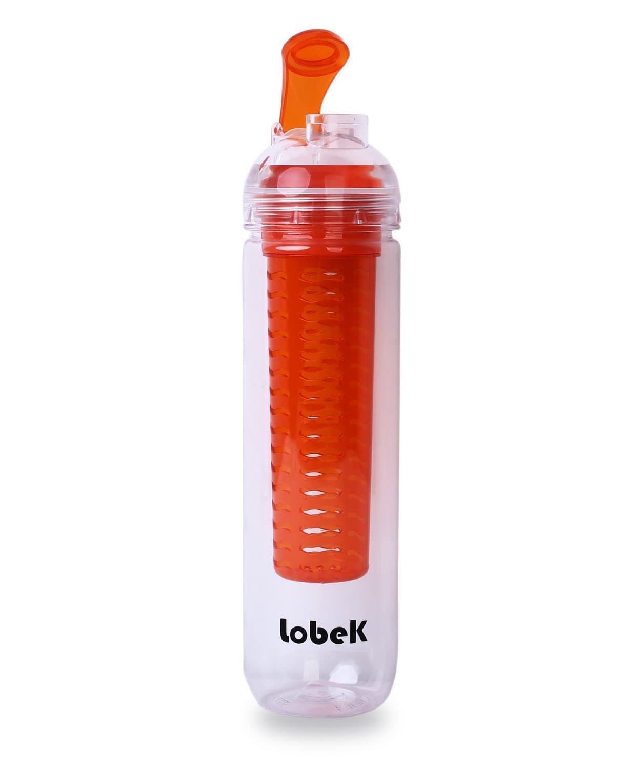 Infuser Water Bottle, Forfar Lobek Sport Flip-Top Fruit Bottle, BPA-Free Tritan 27 oz (Orange), Perfect for Running, Camping, Yoga, Hiking