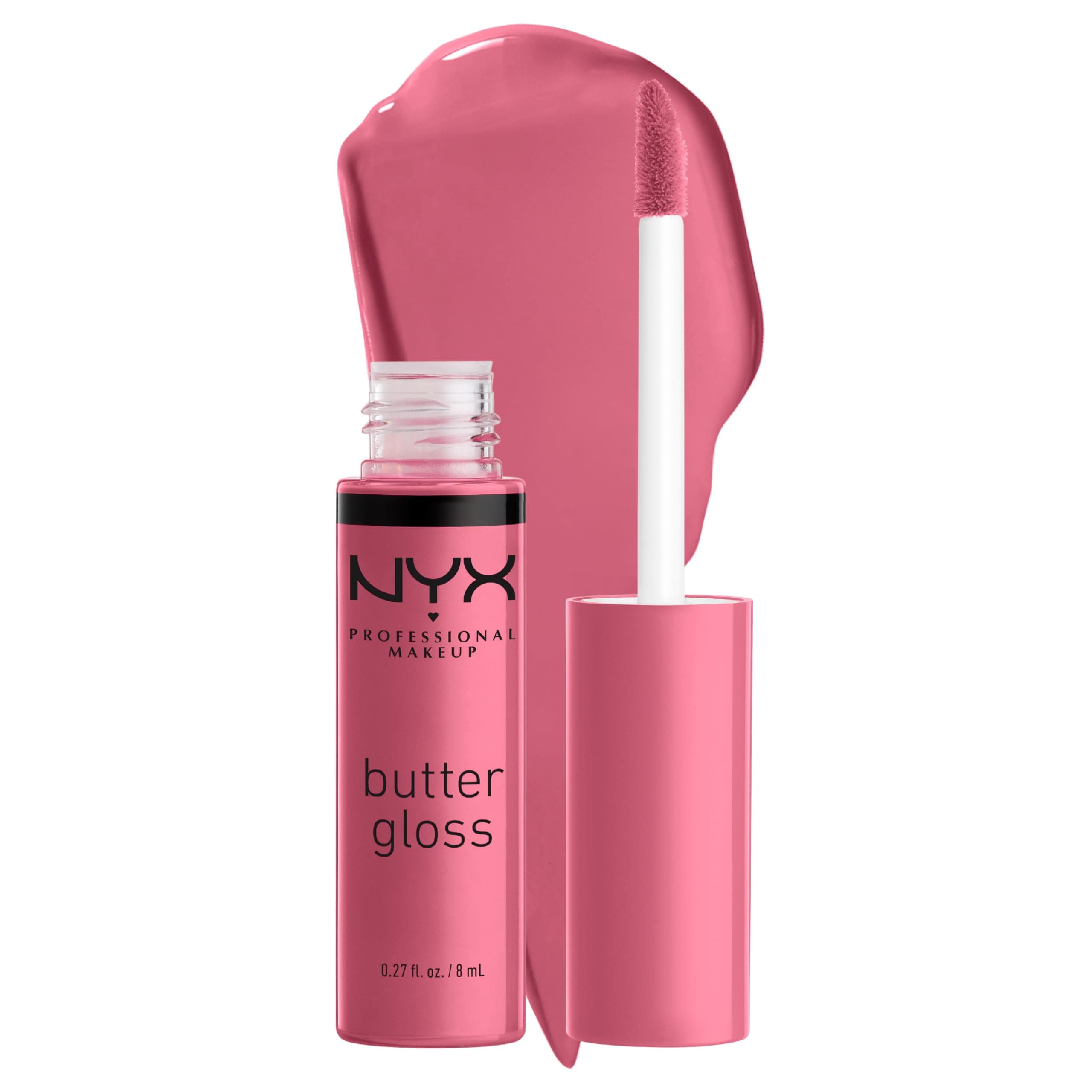 Nyx Professional Makeup Butter Lip Gloss, Glossy Finish, 8ml - Angel Food Cake