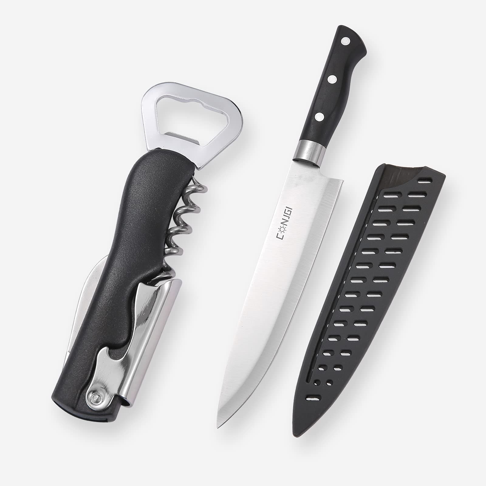 Portable Camping Cooking Utensils Set Bag Suitable for Fork, Spoon, Chopping Board, Chef's Knife,Kitchenware Storage