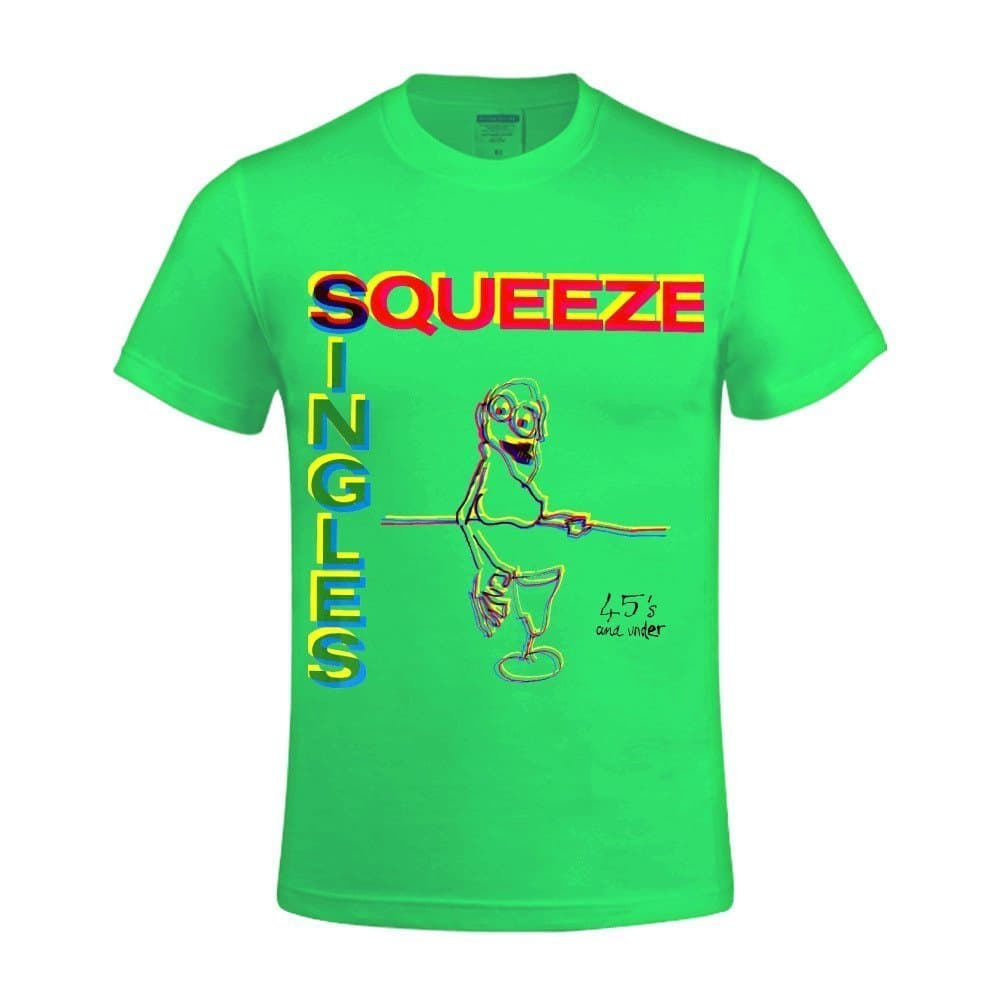 Overbearing Squeeze Singles 45s And Under DIY Men's O Neck Tee Shirt