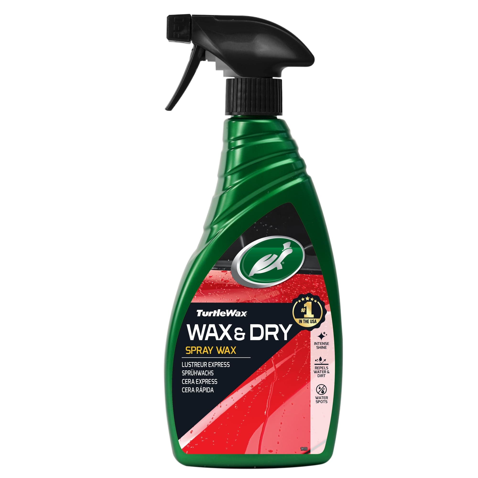 51800 Wax and Dry Car Spray Wax - 500ml, Easy One-Step Shine & Protection, Carnauba & Polymer Formula, Water Repellent, Streak-Free, High-Gloss Finish