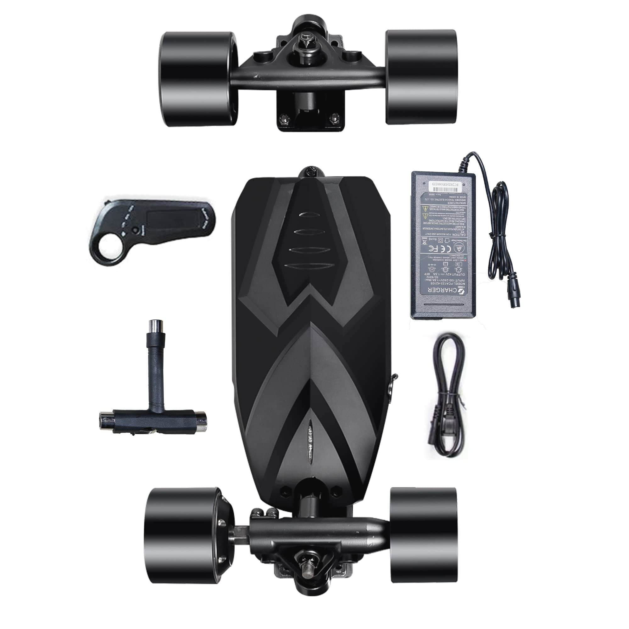 Teamgee H3 DIY Electric Skateboard Kit with Remote - 480W Motor, 16 MPH Top Speed, 9.3 Miles Range, 4 Speeds, Flexible Install Kit - Fits Standard Skateboards
