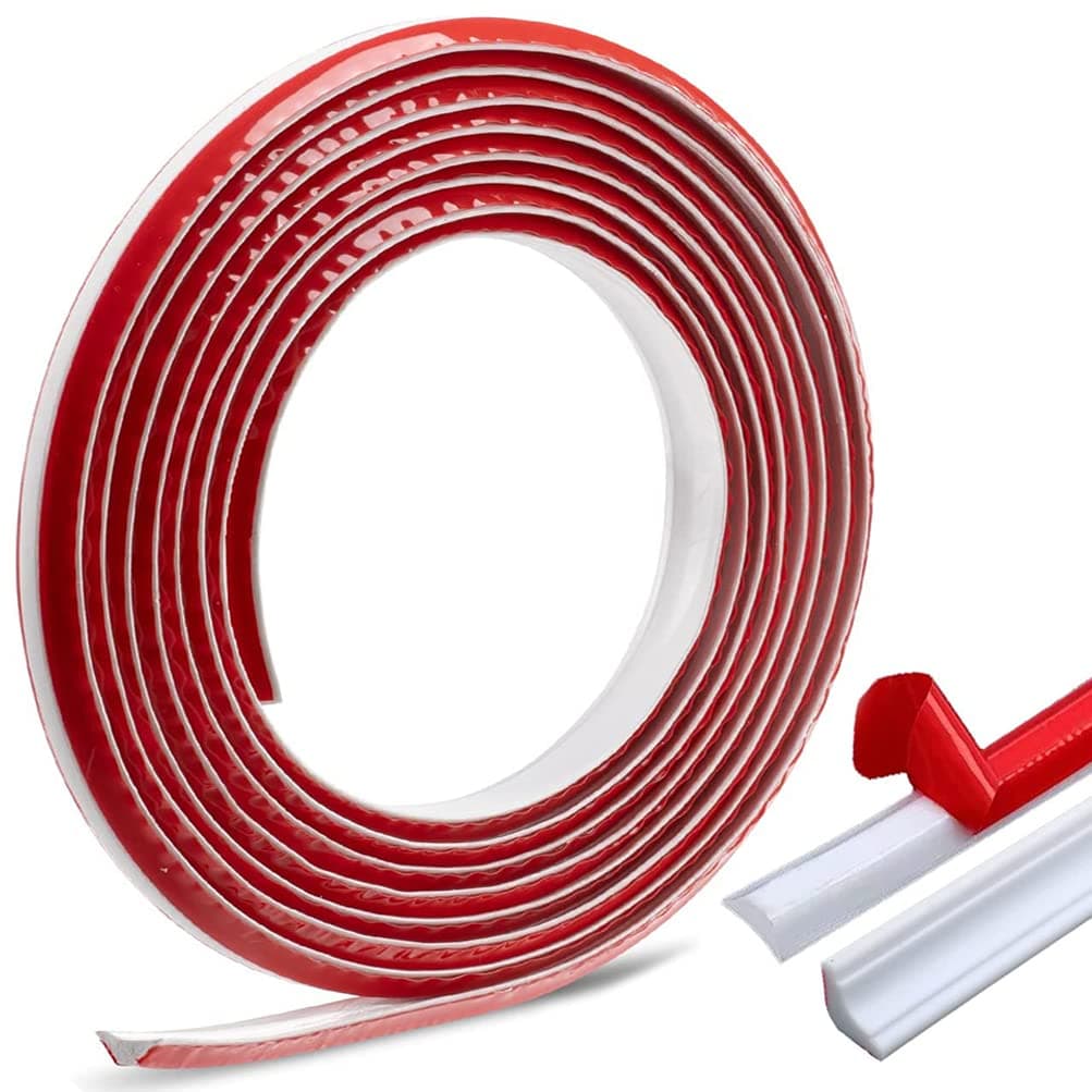 12mm*9mm 2 Meters PVC Quadrant Trim, Self Adhesive Moulding Trim Wall Corner Strip Home Wall Inside Corner Decoration, Caulk Strip Laminate Floor Beading Edging Strip Wall Corner Strip (12 * 9mm-2m)