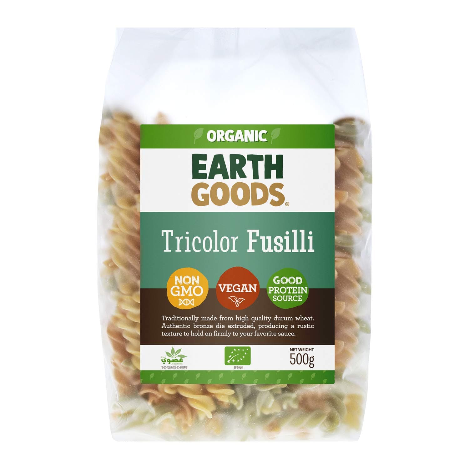 Organic Tricolor Fusilli 500g