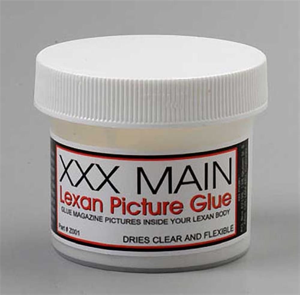 XXX Main Lexan Picture Glue (Dries Clear/Flexible)