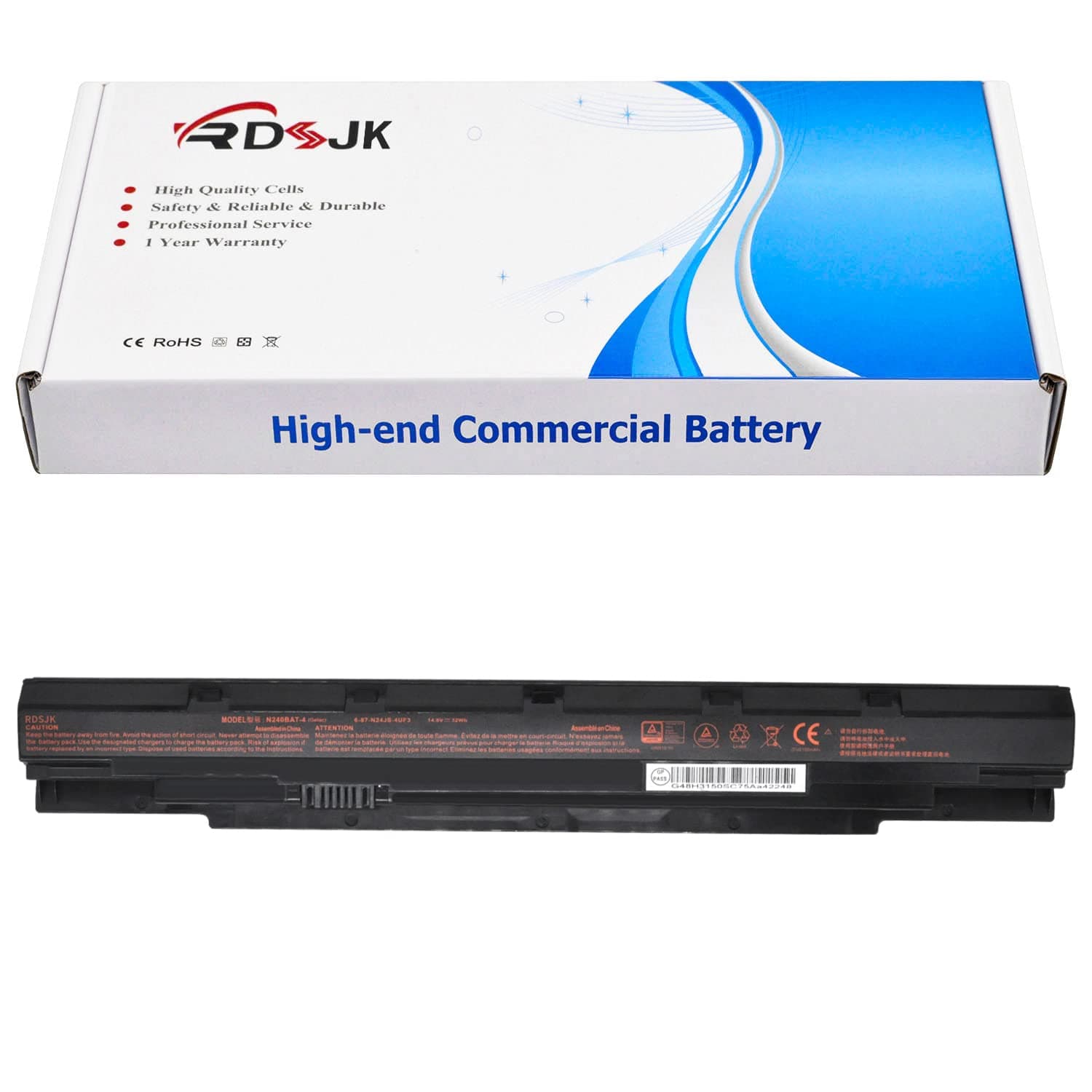 N240BAT-4 N240BAT-3 Laptop Battery for CLEVO N250LU N250JU N240BU N240JU N240PU Sager NP3240 NP3245 6-87-N24JS-4UF3 4UF1 6-87-N24JS-42L3 42L2 6-87-N24JS-42L 6-87-N24JS-42F1 6-87-N24JS-42F2 14.8V 32Wh