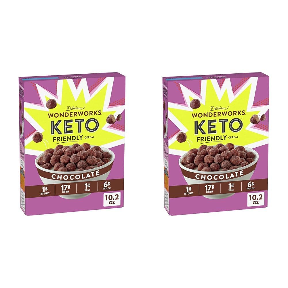 Chocolate Wonderworks Keto Friendly Breakfast Cereal, Keto Friendly Snack, 1g sugar, 10.2 oz (Pack of 2)
