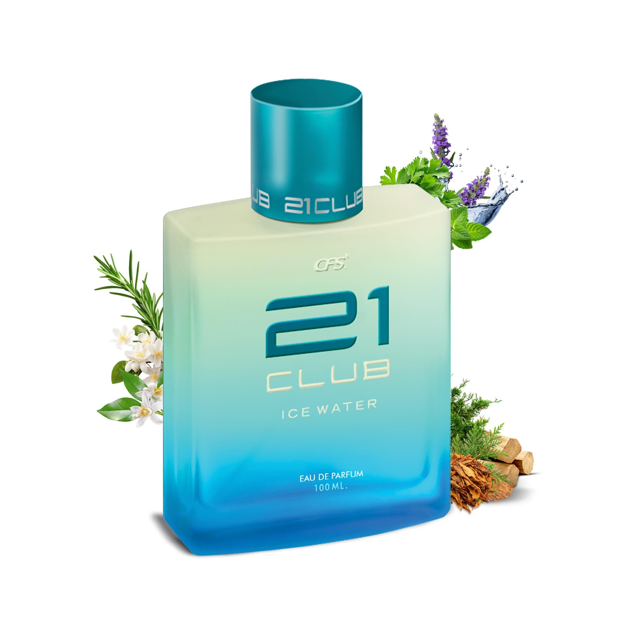 CFS 21 Club Ice Water Eau De Parfum Long Lasting EDP for Men and Women 100ml | A Refreshing Marine Escape
