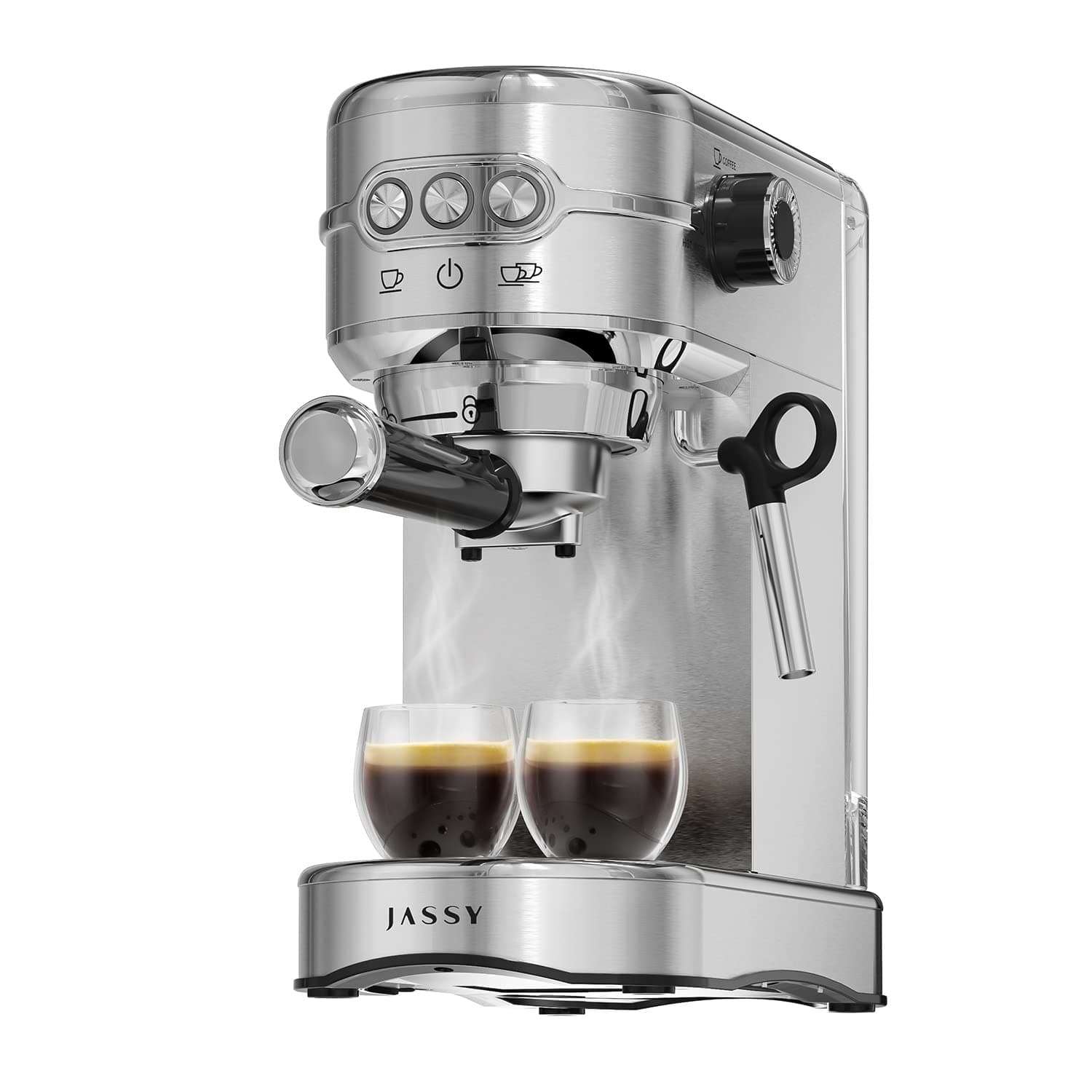 JASSY Espresso Coffee Maker 20 Bar Latte Machine with Milk Frother for Espresso/Cappuccino/Latte/Mocha for Home Brewing with 35 oz Removable Water Tank/1450W