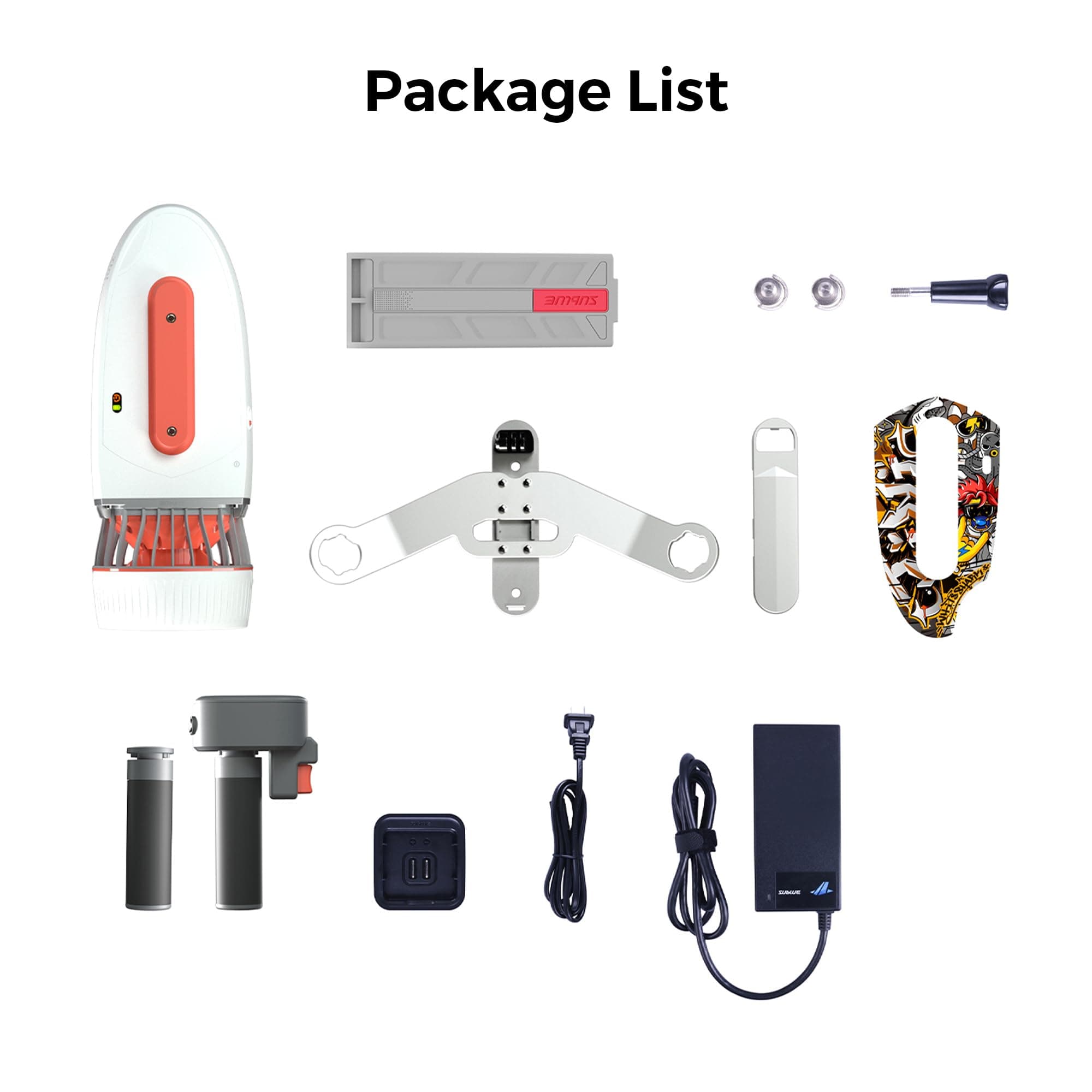 sublue Tini Underwater Scooter 15.43lb 3.13 mph 40 Minutes 2 Gear Speed Switch 131ft Waterproof Swimming Pool Diving Snorkeling Water Scooter for Kids Adults (Tini White)