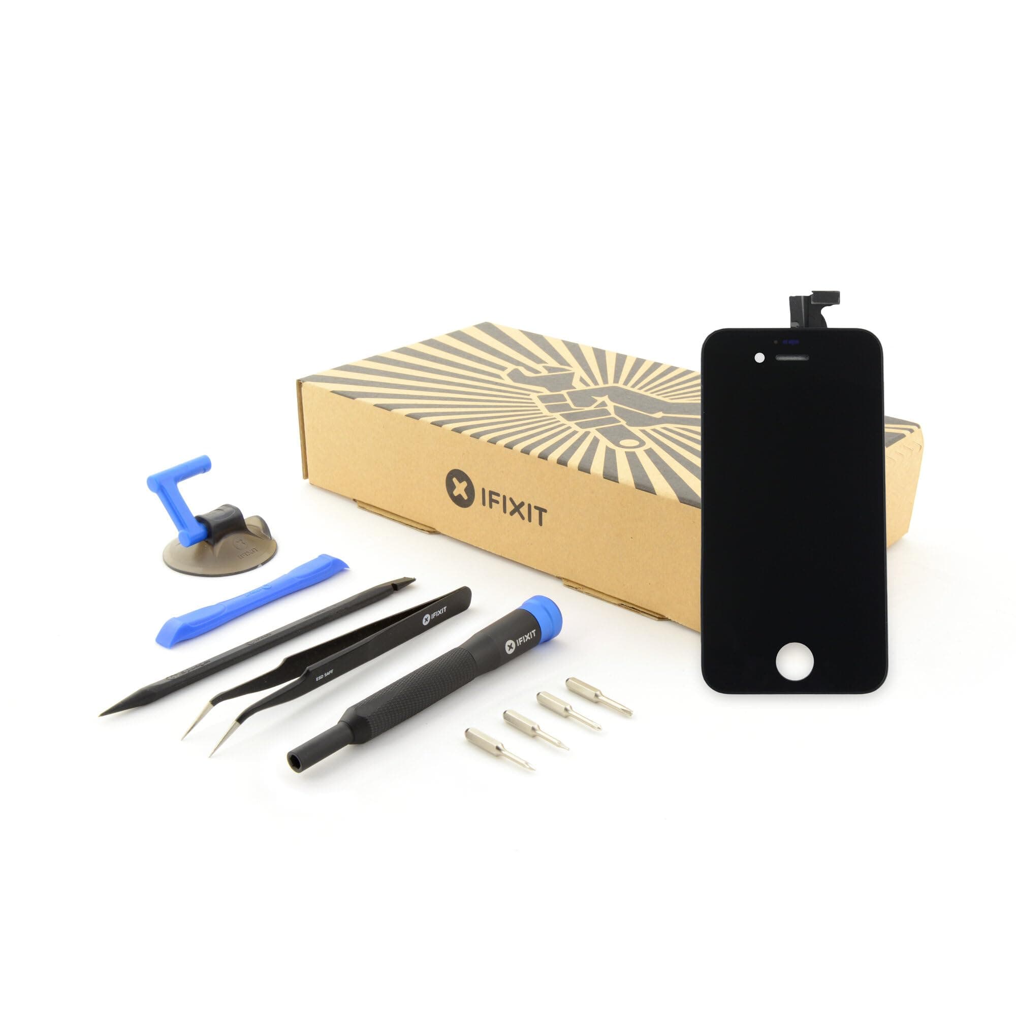 - iFixit Screen Compatible with iPhone 4S - Repair Kit - Black