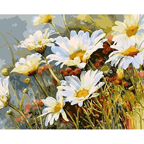 Oil Painting Flowers Fancyless Flowers, Lush Wild Chrysanthemums, No Inner Frame 40X50