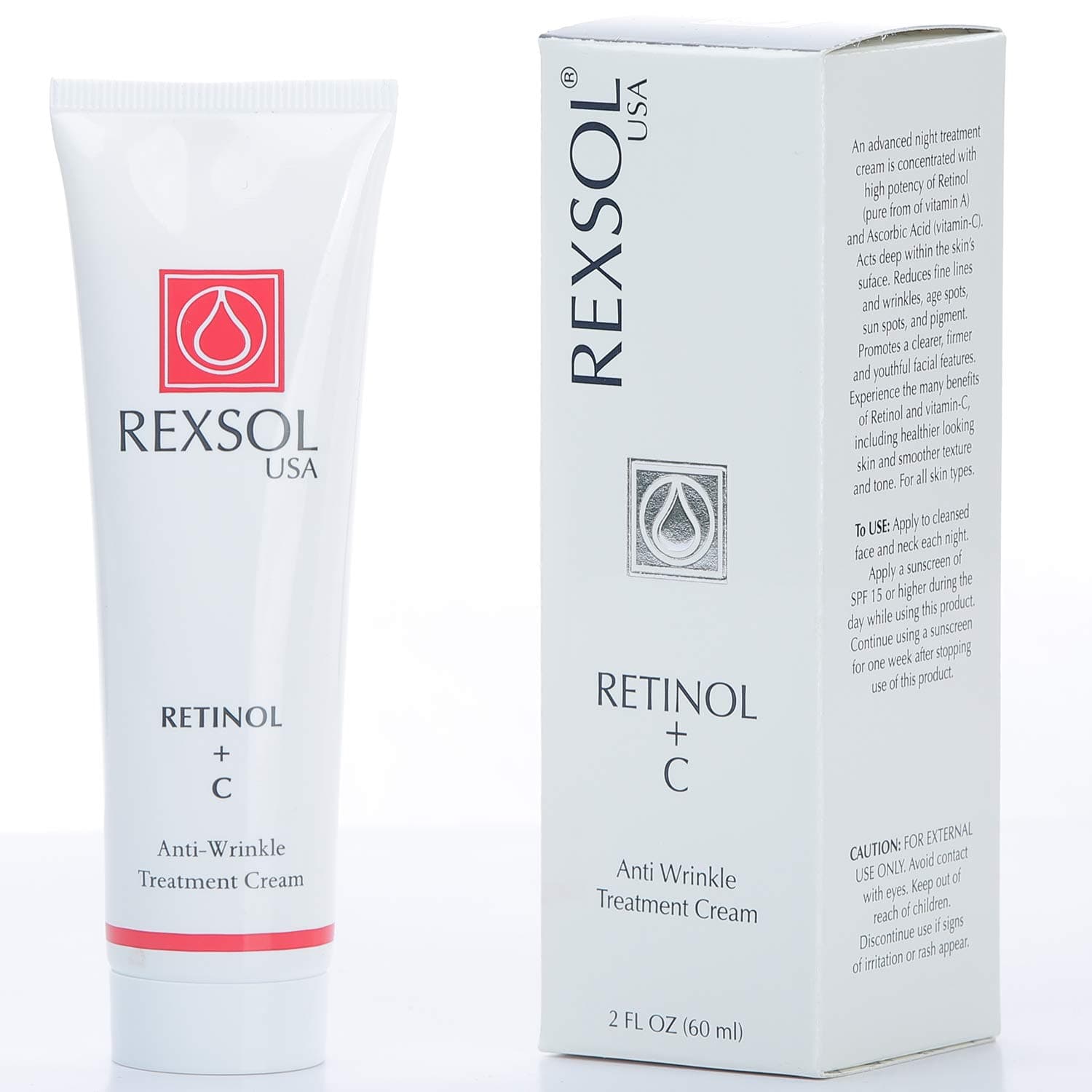 Retinol + Vitamin C Anti-Aging Cream | Effective Night Face Care & Dark Spot Remover | Anti-Aging Neck Cream & Wrinkle Cream That Truly Works | Infused with Vitamin E, A - 2 OZ