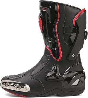 Motorcycle Riding Boots Leather Boots for Women Men Non Slip Racing Riding Boots