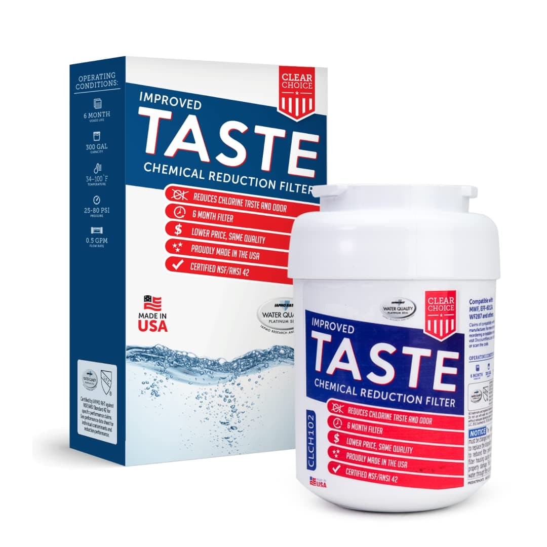 Clear Choice CLCH102 Compatible For MWF Refrigerator Water Filter GE MWF Fridge Filter, NSF/ANSI 42