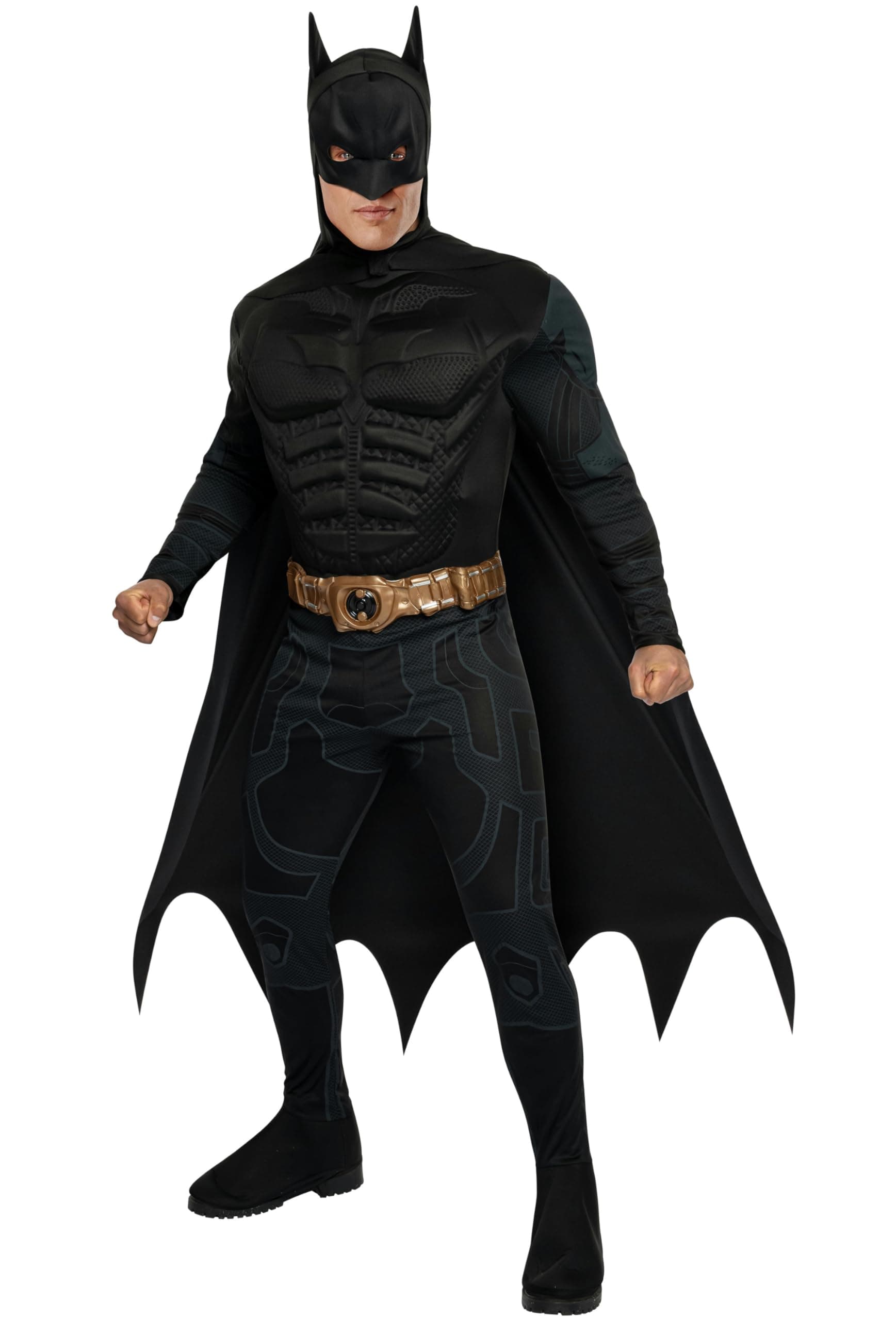 Rubie's Official DC Comics Dark Knight Rises Batman Adult Costume, Deluxe Muscle Chest Style Halloween