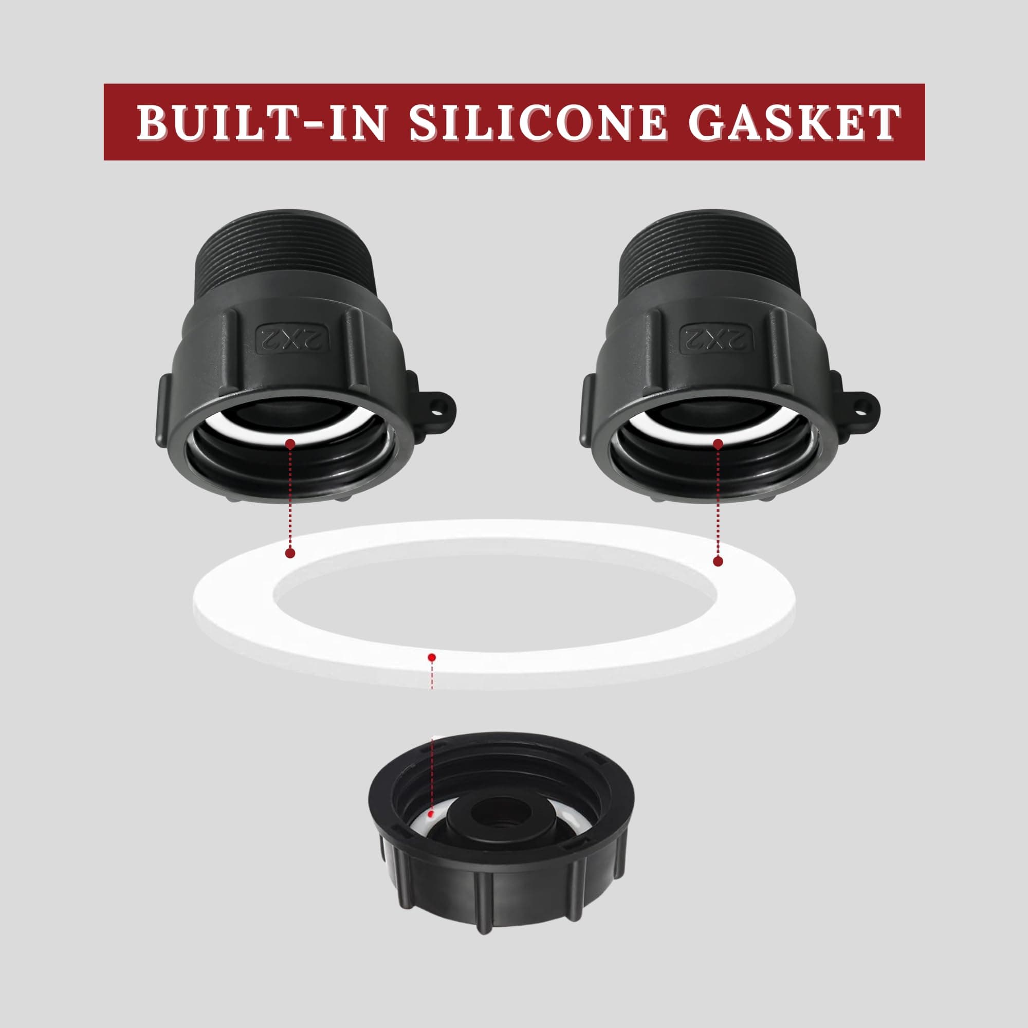 BC Tote Adapter: 2in Buttress to 2in NPT Pipe Thread - Easily Connect Your IBC Tote to Standard Pipe Thread - Buttress Adapter - IBC Tote Valve - Food Grade Tote - IBC Tote Fittings - Food Grade Drum