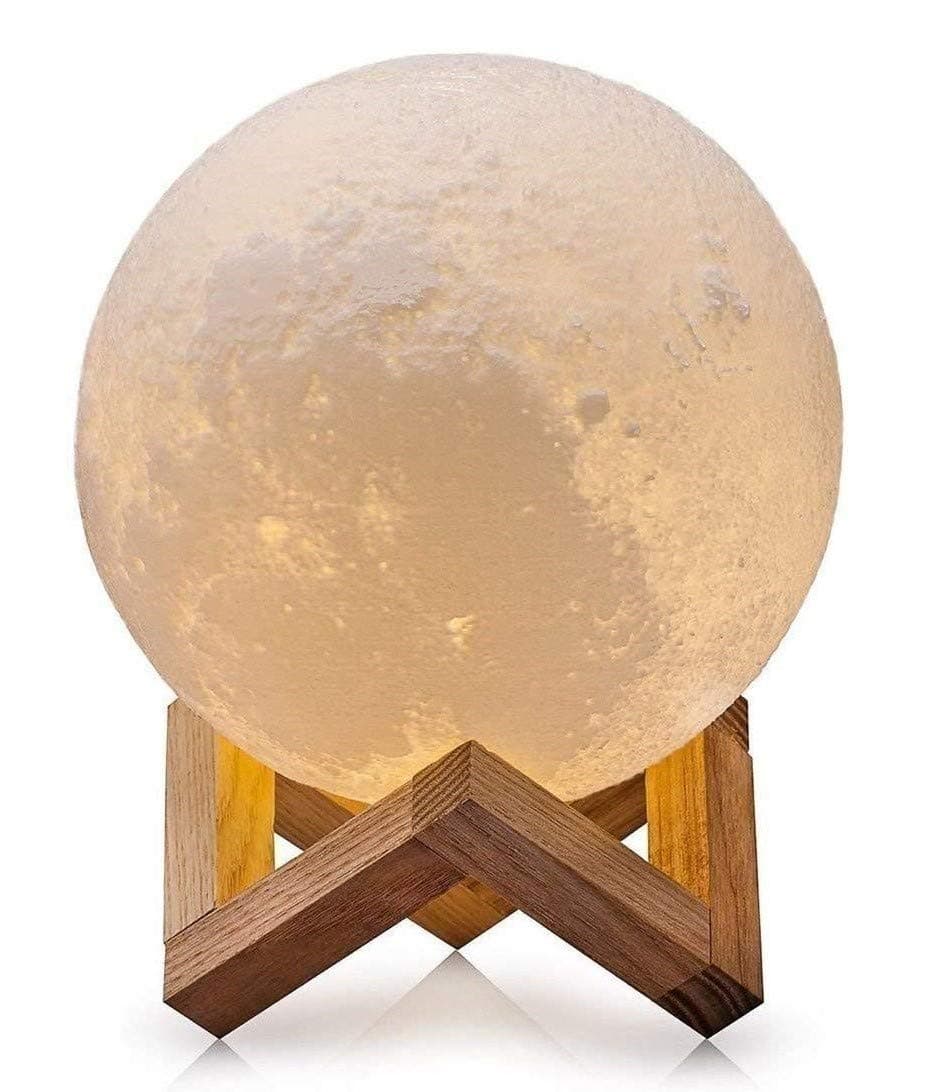 Moon Lamp 3D,XYEU LED Night Light Dimmable,2 Colors,Touch Control,USB Charging,Gift for Girls/Daughter/Kids(15CM/5.91 Inch)