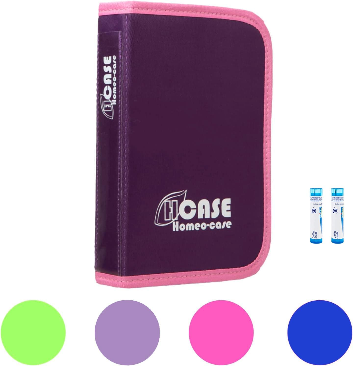 HOMEO-CASE | Homeopathy Case with 90 Spaces for Boiron Tubes 4g | Tubes Not Included | Plum colour